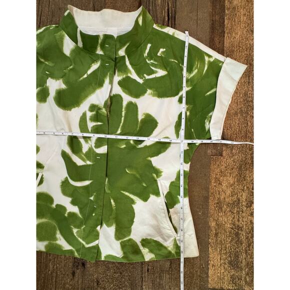 Lavia 18 Women’s Green and White Floral Blouse Size 44 - Picture 7 of 8